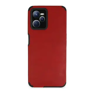 Realme C35 Kılıf Loop Deri Silikon - Kırmızı