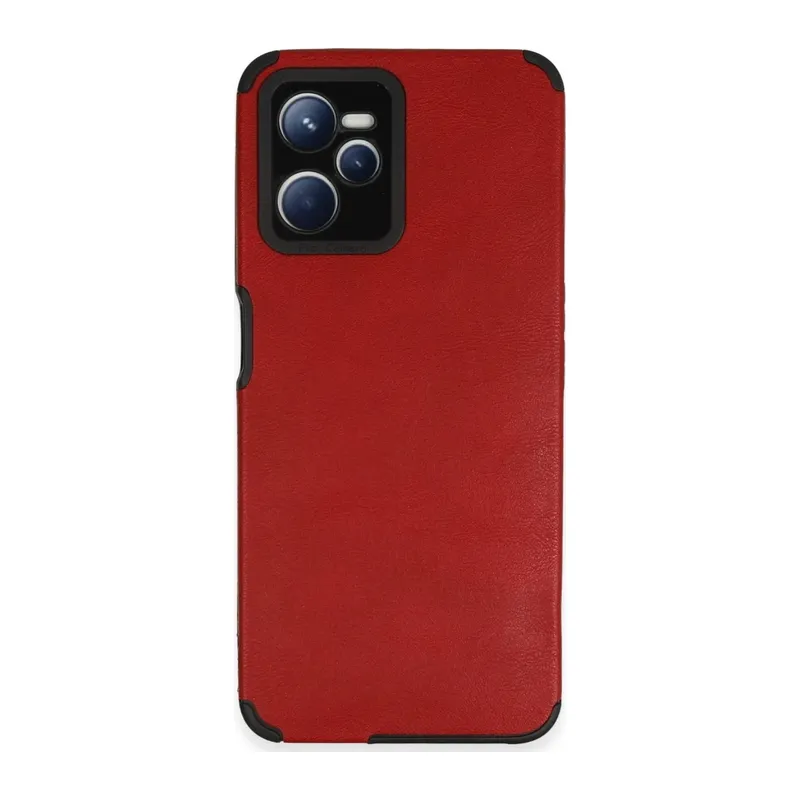 Realme C35 Kılıf Loop Deri Silikon - Kırmızı