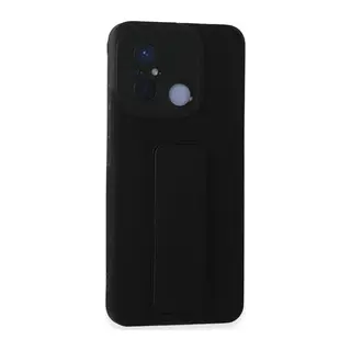 Redmi 12C Kılıf Mega Standlı Silikon - Siyah