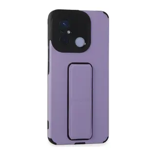 Redmi 12C Kılıf Mega Standlı Silikon - Lila