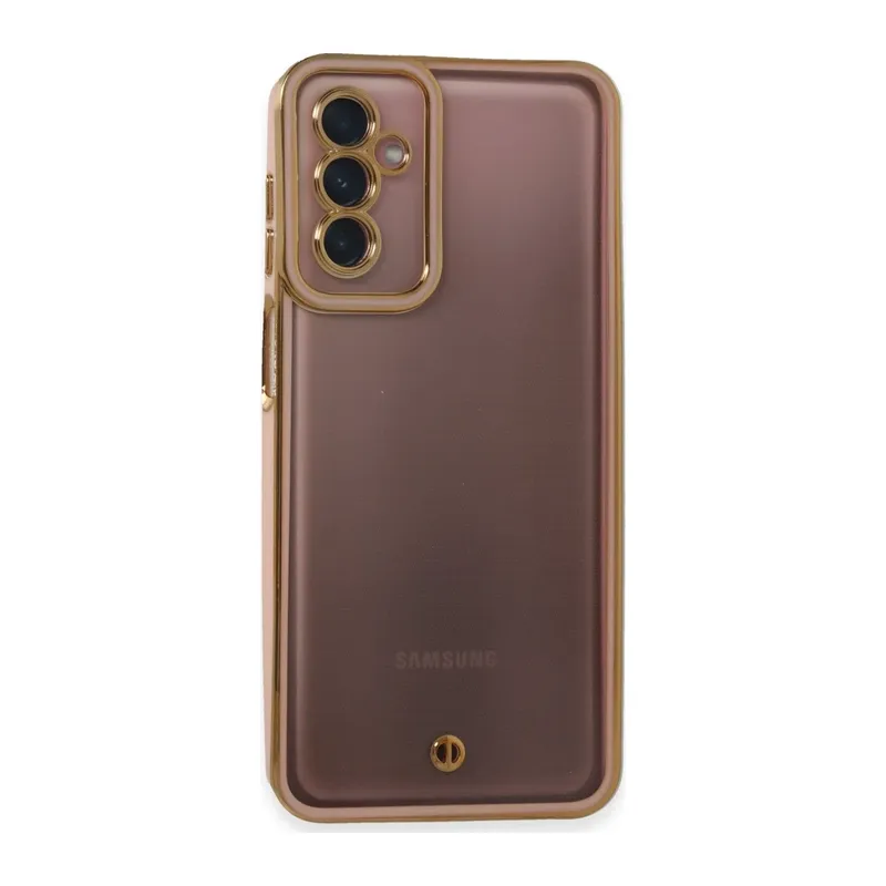 Samsung Galaxy M23 Kılıf Liva Lens Silikon - Pudra
