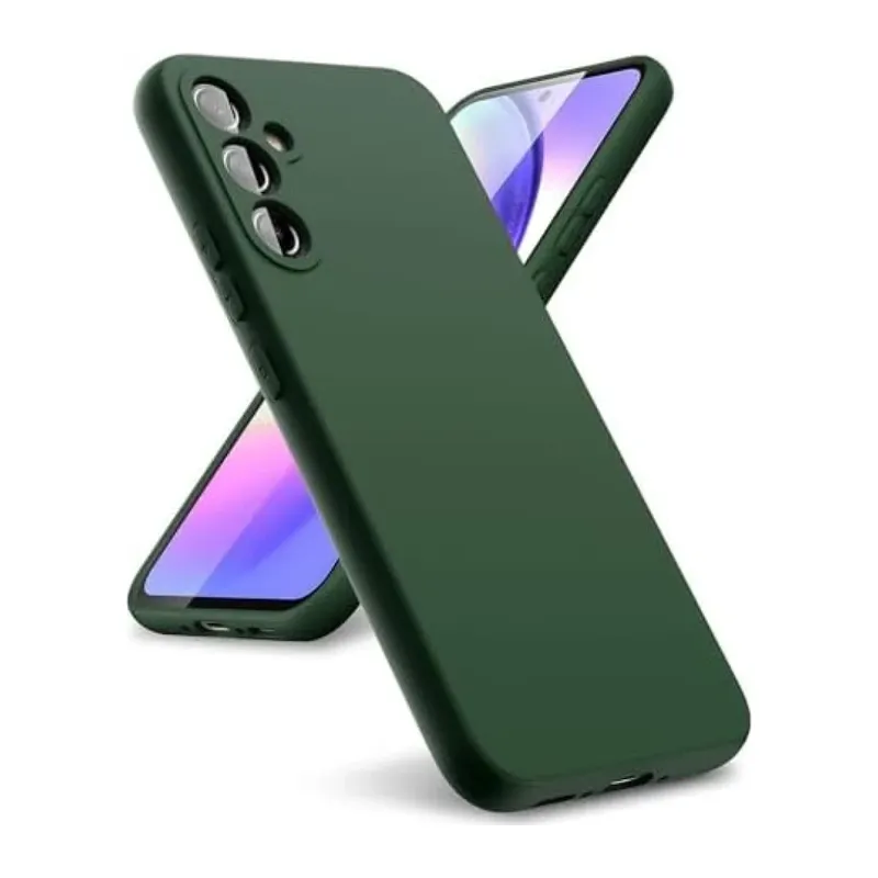 Samsung Galaxy A24 4G Kılıf First Silikon - Koyu Yeşil