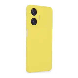 Realme C55 Kılıf Nano içi Kadife Silikon - Sarı