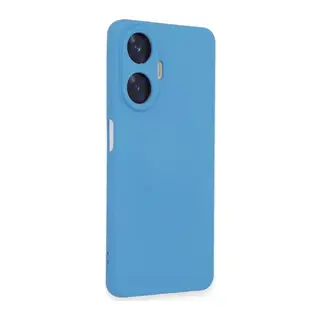 Realme C55 Kılıf Nano içi Kadife Silikon - Mavi