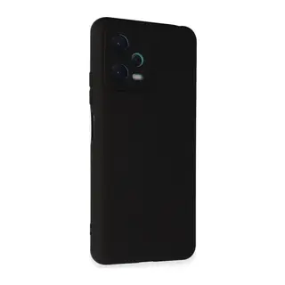 Redmi Note 12 5G Kılıf Nano içi Kadife Silikon - Siyah