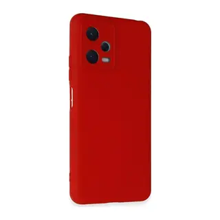 Redmi Note 12 5G Kılıf Nano içi Kadife Silikon - Kırmızı