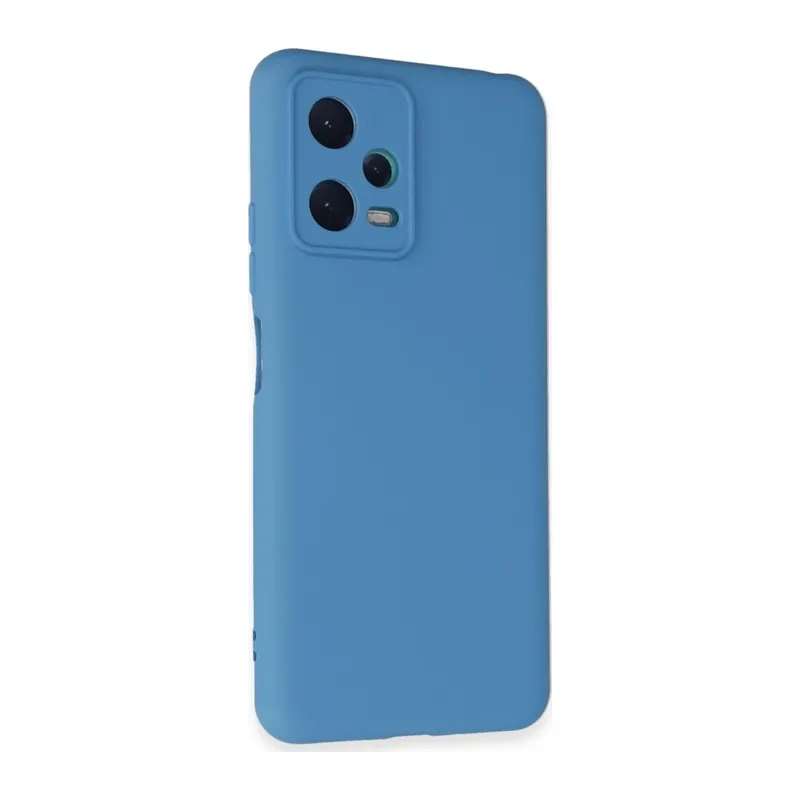 Redmi Note 12 5G Kılıf Nano içi Kadife Silikon - Mavi