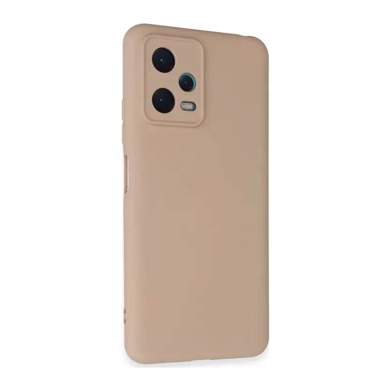 Redmi Note 12 5G Kılıf Nano içi Kadife Silikon - Pudra