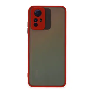 Redmi Note 12S Kılıf Montreal Silikon Kapak - Kırmızı