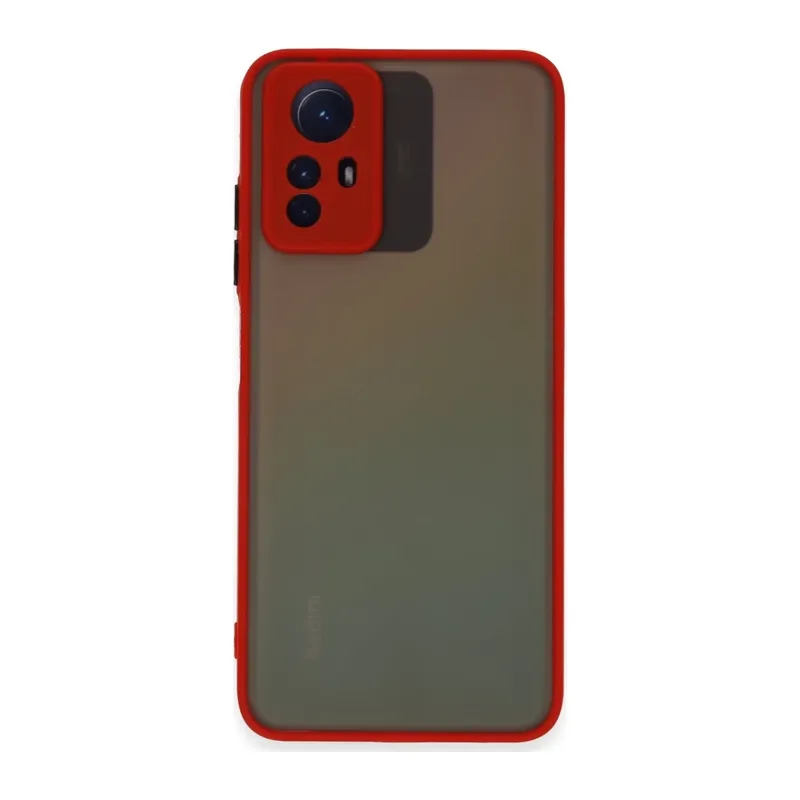 Redmi Note 12S Kılıf Montreal Silikon Kapak - Kırmızı