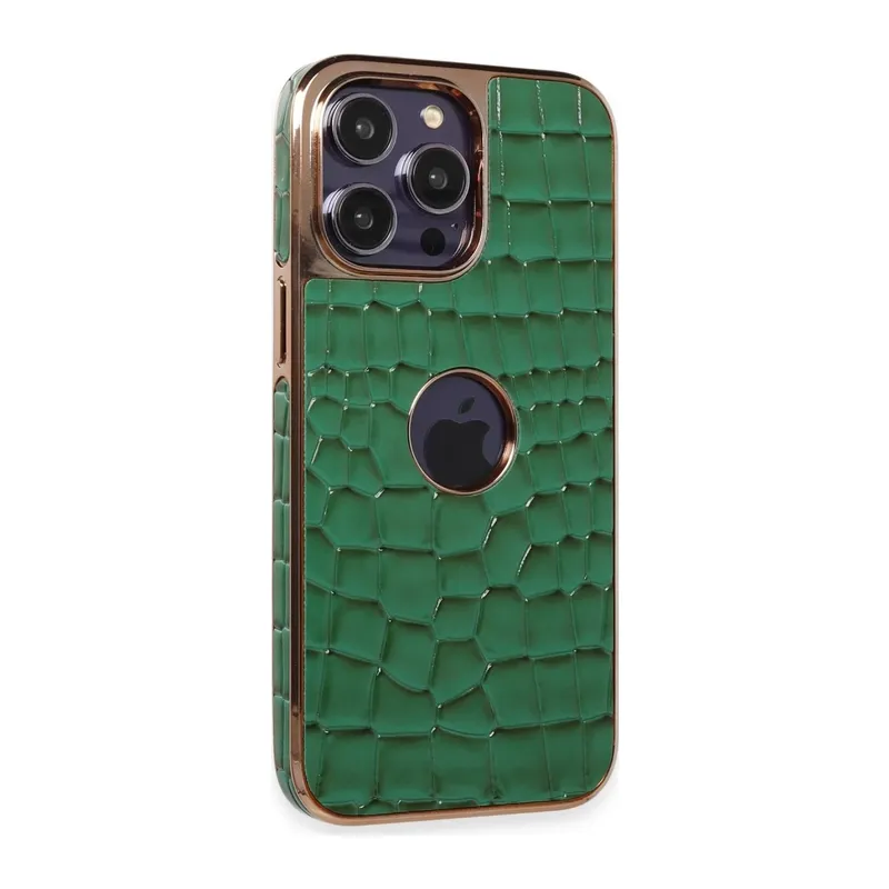 iPhone 14 Pro Kılıf Snake Kapak - Koyu Yeşil
