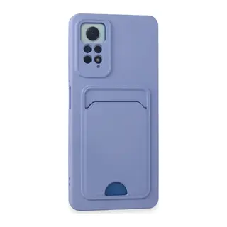 Redmi Note 12 Pro 4G Kılıf Kelvin Kartvizitli Silikon - Lila