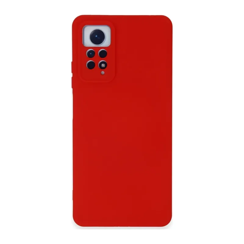 Redmi Note 12 Pro 4G Kılıf Nano içi Kadife Silikon - Kırmızı