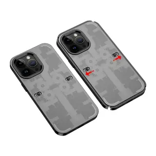 iPhone 13 Pro Max Kılıf Mekanik Bumper Kapak - Siyah