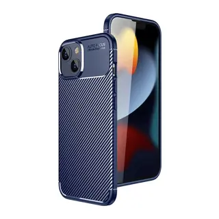 iPhone 15 Kılıf Auto Focus Karbon Kapak - Lacivert