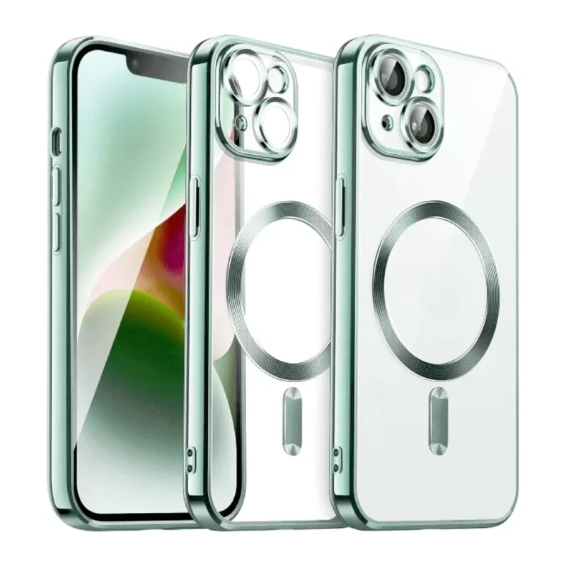 iPhone 15 Kılıf Kross Magneticsafe Kapak - Koyu Yeşil