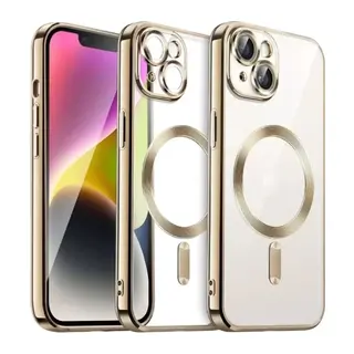 iPhone 15 Kılıf Kross Magneticsafe Kapak - Gold