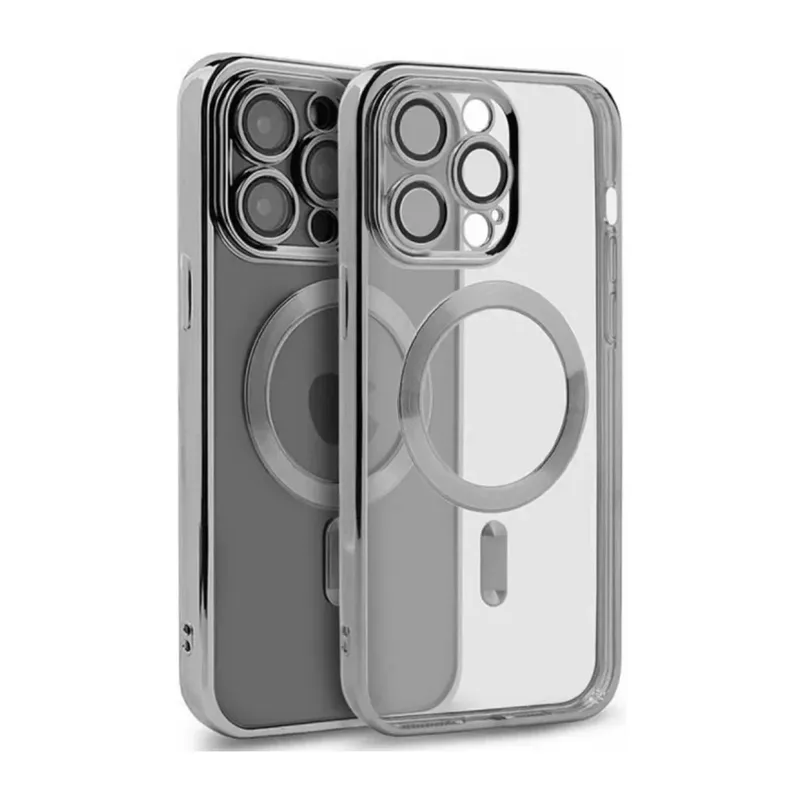 iPhone 15 Pro Kılıf Kross Magneticsafe Kapak - Gümüş