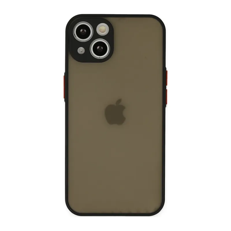 iPhone 15 Kılıf Montreal Silikon Kapak - Siyah