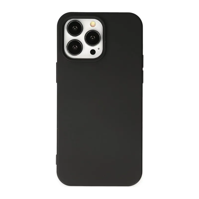 iPhone 15 Pro Kılıf Nano içi Kadife Silikon - Siyah
