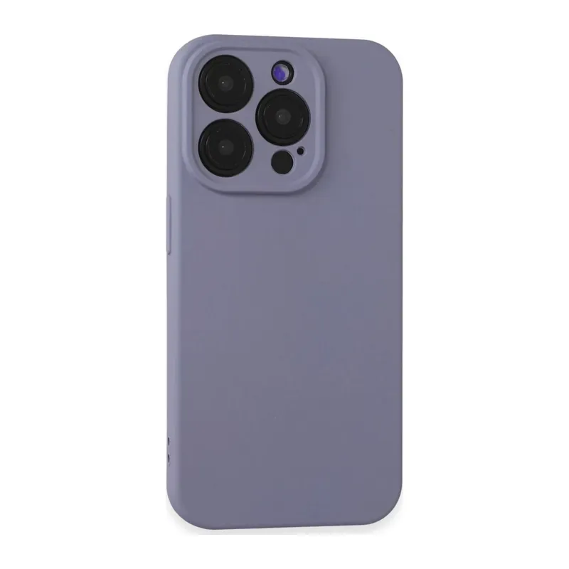 iPhone 15 Pro Kılıf Nano içi Kadife Silikon - Lila