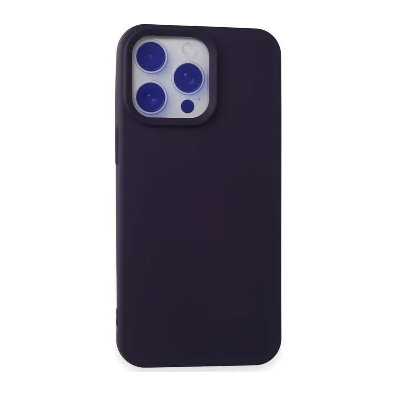 iPhone 15 Pro Max Kılıf Nano içi Kadife Silikon - Mor