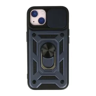 iPhone 15 Kılıf Pars Lens Yüzüklü Silikon - Lacivert