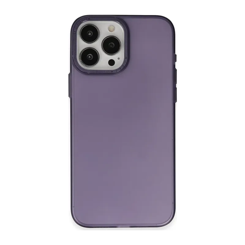 iPhone 15 Pro Kılıf Modos Metal Kapak - Derin Mor
