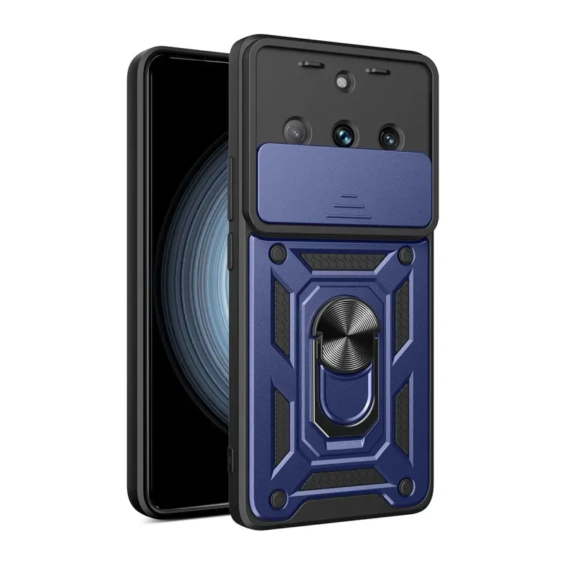 Realme 11 Pro Kılıf Pars Lens Yüzüklü Silikon - Lacivert