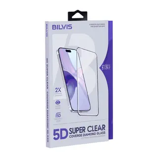iPhone 15 Pro Max Bilvis 5D Super Clear Diamond Cam Ekran Koruyucu