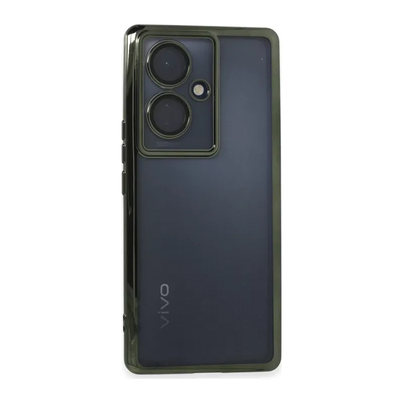 Vivo V29 Lite Kılıf Lensli Silikon - Yeşil