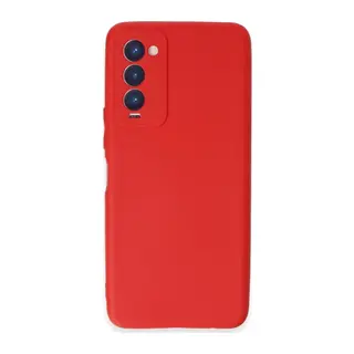 Tecno Camon 18 Kılıf First Silikon - Kırmızı