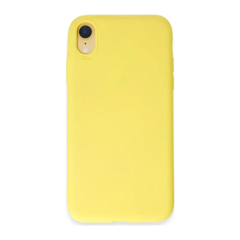 iPhone XR Kılıf First Silikon - Sarı