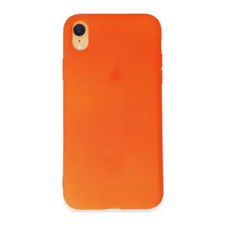 iPhone XR Kılıf First Silikon - Parlak Turuncu
