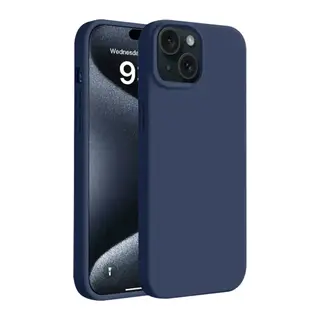 iPhone 15 Kılıf First Silikon - Lacivert