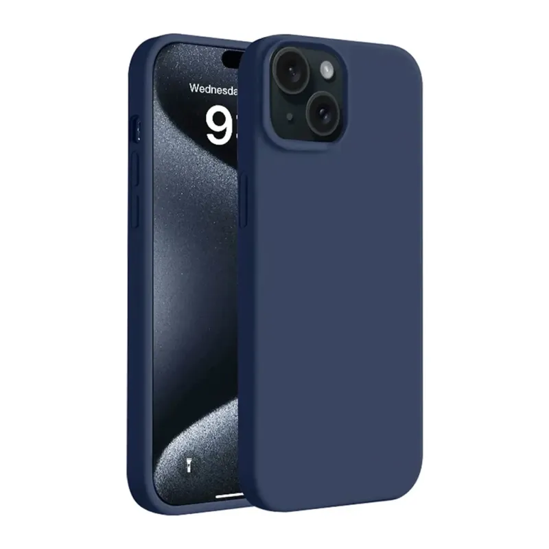 iPhone 15 Kılıf First Silikon - Lacivert