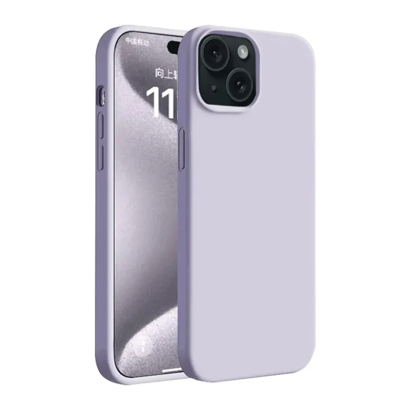 iPhone 15 Kılıf First Silikon - Lila