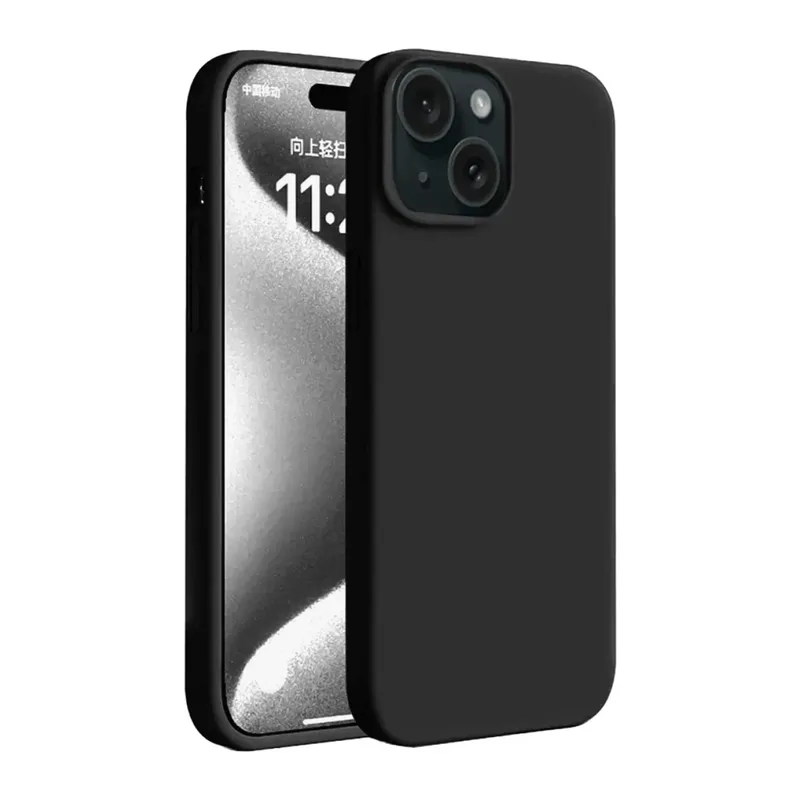 iPhone 15 Plus Kılıf First Silikon - Siyah