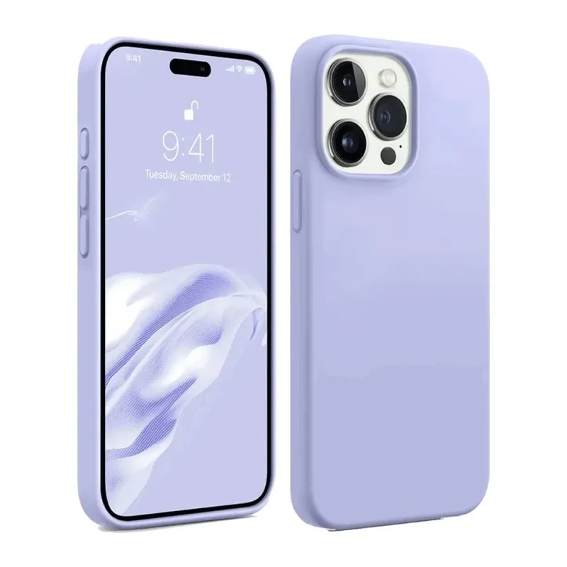 iPhone 15 Pro Max Kılıf First Silikon - Lila