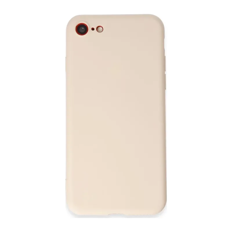 iPhone 7 Kılıf First Silikon - Krem