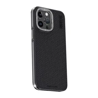iPhone 15 Pro Max Kılıf Aramid 600D Kevlar Karbon Fiber Magsafe Kapak - Gri