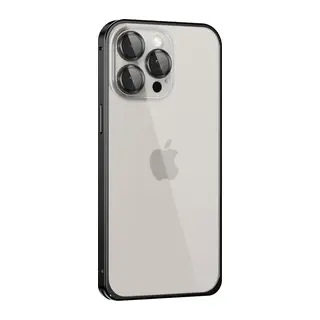 iPhone 15 Pro Metal Bumper Mat Kapak - Siyah