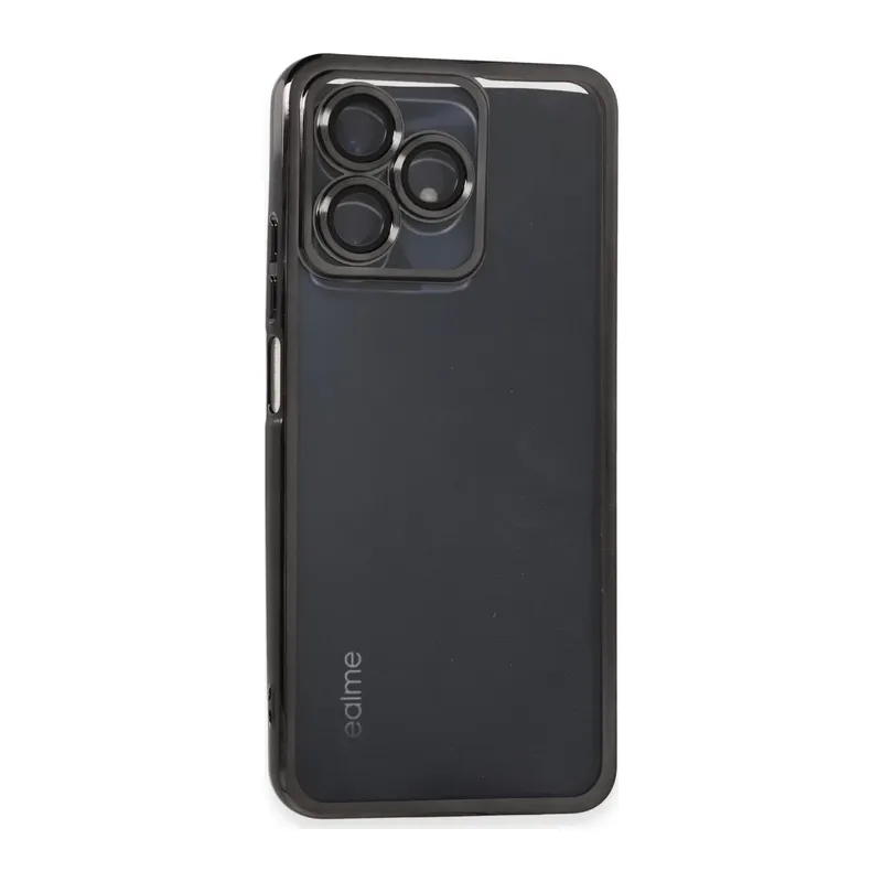 Realme C53 Kılıf Lensli Silikon - Siyah