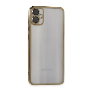Samsung Galaxy A05 Kılıf Lensli Silikon - Gold