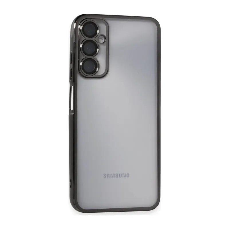 Samsung Galaxy A05S Kılıf Lensli Silikon - Siyah