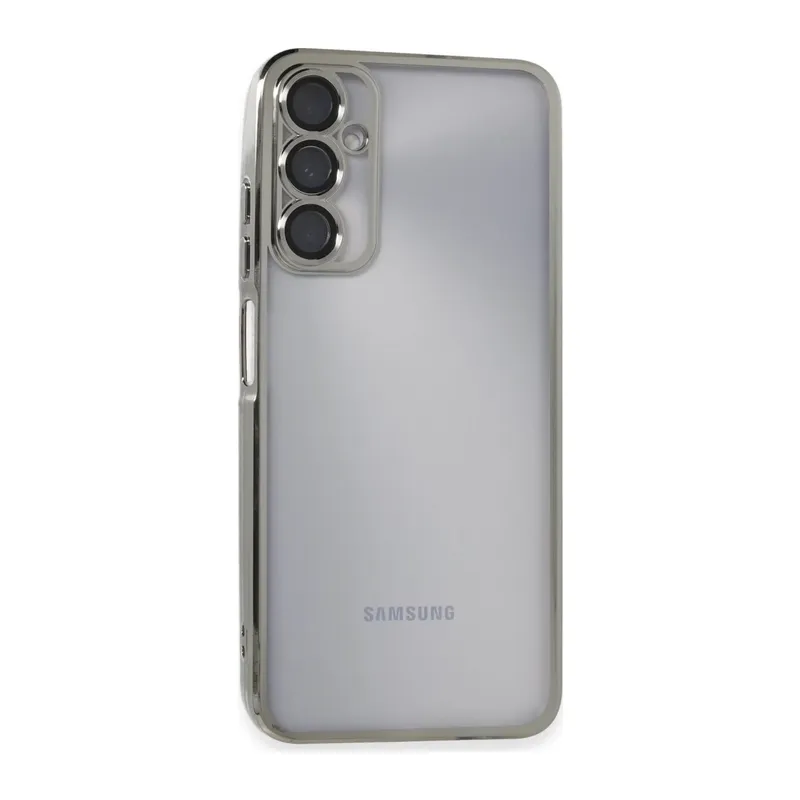 Samsung Galaxy A05S Kılıf Lensli Silikon - Gümüş