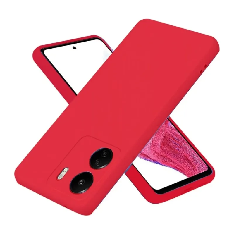 Redmi 13C Kılıf First Silikon - Kırmızı
