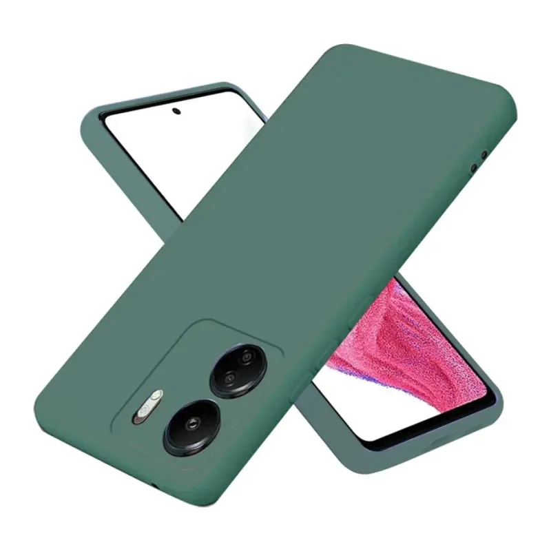 Redmi 13C Kılıf First Silikon - Koyu Yeşil