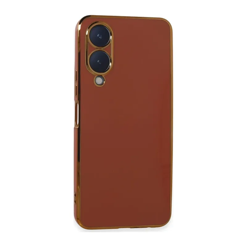 Vivo Y17S Kılıf Volet Silikon - Kırmızı