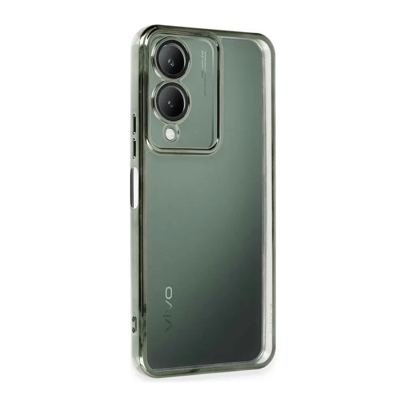 Vivo Y17S Kılıf Lensli Silikon - Yeşil